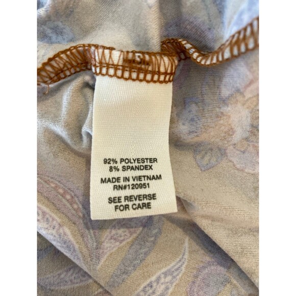 Mudd Dress Size Large Warm Gold & Purple Print Long Sleeve Stretchy Work Casual - Picture 8 of 12